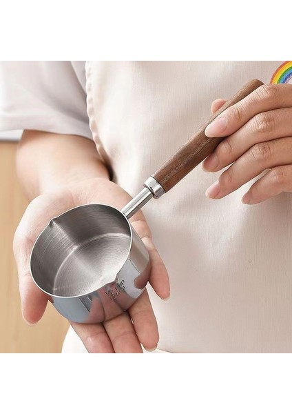 Düz Tabanlı Küçük Süt Tenceresi Islatma Tenceresi Mini Tek Kulplu Ev Tipi Yardımcı Ocak (Yurt Dışından)