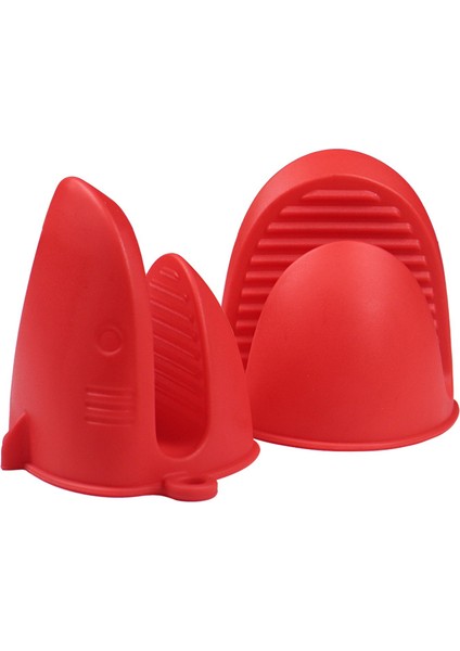 Silikon Yalıtımlı Fırın Mikrodalga Hava Fritöz Mutfak Haşlanma Önleyici Silikon El Klipsi (Yurt Dışından)