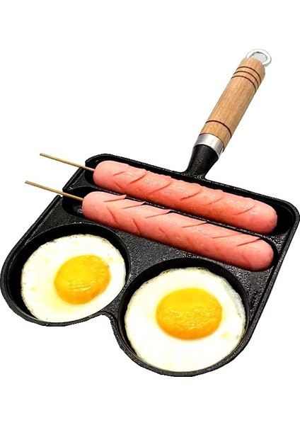 Sosisli Omlet Tavası Kahvaltı Tavası Yapışmaz Kaplamasız (Yurt Dışından)
