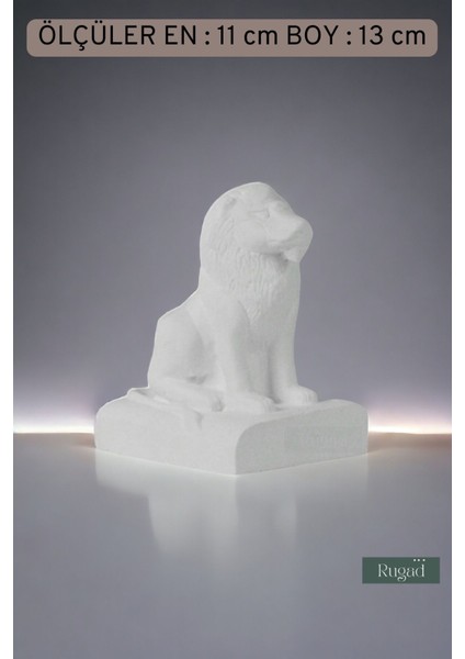 Biblo Dekoratif Heykel Aslan Biblosu Beyaz Model 35