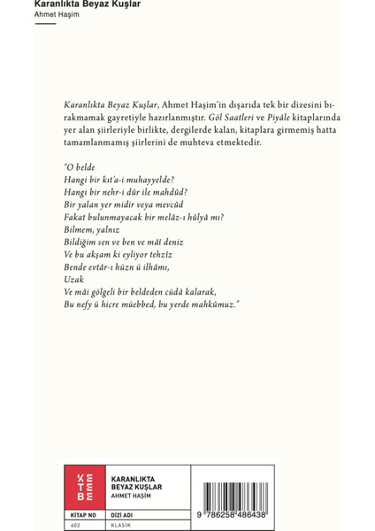 Karanlıkta Beyaz Kuşlar - Ahmet Haşim fiyatları