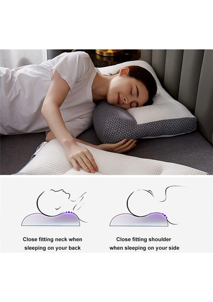 Süper Ergonomik Yastık, Yeni Ortopedik Düzeltme Onarım Çekiş Kontur Yastığı Uyku Yastığı 40X60CM (Yurt Dışından) indirimleri