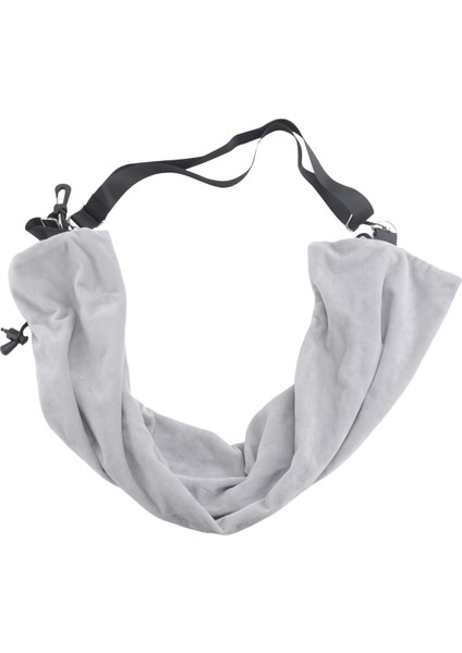 Ekstra Bagaj Için Doldurulabilen Seyahat Yastığı, Ayarlanabilir Boyun Boyutu ve Omuz Askısı, Yumuşak Kadife Kılıf, Dolgusuz Gri (Yurt Dışından)