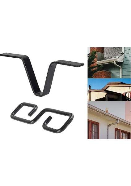 Yağmur Zinciri Oluk Adaptörü, S Şekilli Kancalı Siyah V Şekilli Yağmur Zinciri Adaptörü, Dış Yağmurlu Günler Için Yağmur Zinciri Kancası (Yurt Dışından) indirimleri