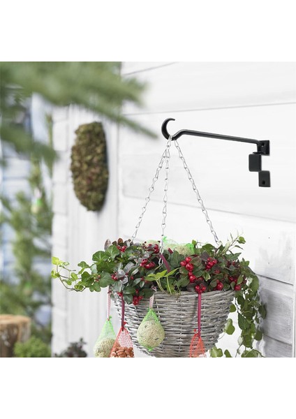 16 Inç 2 Paket Döner Bitki Askıları Açık Hava Ağır Hizmet - Çiçek Sepetleri Saksılar Kuş Yemliği Için Bitki Asma Kancası Braketi (Yurt Dışından) indirimleri