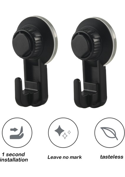 Adet Vantuzlu Kanca Güçlü Vantuzlu Banyo Kancaları, Havlu Için Vakum Duvar Kancaları, Su Geçirmez Duş Kancaları (Yurt Dışından)