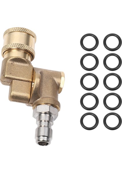 Hızlı Bağlantı Döner Bağlayıcı 180 Derece, 5 Açılı ve Basınçlı Yı Püskürtme Nozulu Için Güvenlik Kilidi, Maksimum 5000 Psı, 1/4 Inç Fiş (Yurt Dışından)