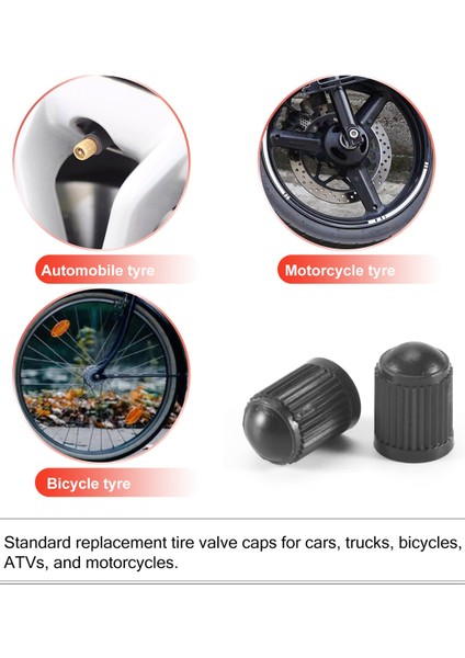 100'LÜ Set - Siyah Plastik Yedek Valf Kapakları. Arabalar, Kamyonlar, Motosikletler, Atv. Schrader Lastik Kapakları. (Yurt Dışından) indirimleri