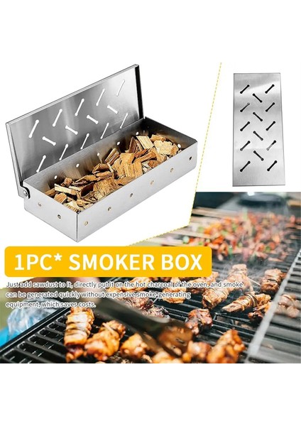 Sigara Kutusu Bbq Sigara Kutusu Iç Mekan Dış Mekan Kömür Gazlı Bekü Izgara Et Aşılanmış Duman Aroması Için Odun Talaşı (Yurt Dışından) modelleri