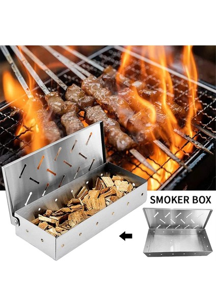 Sigara Kutusu Bbq Sigara Kutusu Iç Mekan Dış Mekan Kömür Gazlı Bekü Izgara Et Aşılanmış Duman Aroması Için Odun Talaşı (Yurt Dışından) fırsatları