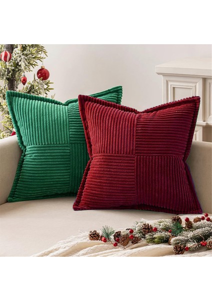 Eklemeli Kadife Yastık Kılıfları Yumuşak Kanepe Yastık Kılıfları Geniş Kenarlı Çizgili Dekoratif Dokulu Yastıklar Pembe (Yurt Dışından) fiyatları