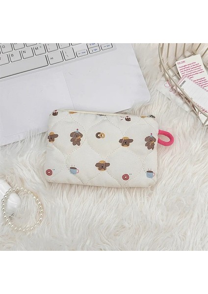 Sevimli Çizgi Film Küçük Seyahat Kozmetik Çanta Ruj Kulaklık Kartı Tutucular Depolama Çantası Çantası Kadınlar Mini Makyaj Torbası Calletcolor: Ekmek-Köpek (Yurt Dışından)