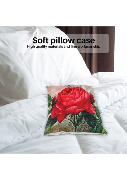 Vintage Çiçek/çiçek Keten Dekoratif Kırlent Kılıfı Minder Örtüsü Ev Kanepe Dekoratif (Gül Çiçek) (Yurt Dışından) modelleri