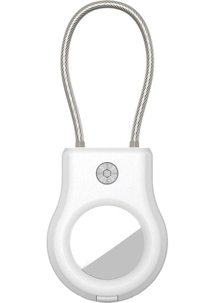 Beyaz Apple Anti-Kayıp Cihaz Pc Koruyucu Kılıf, Tel Askılı Airtag Koruyucu Kılıf Için Uygun (Yurt Dışından)