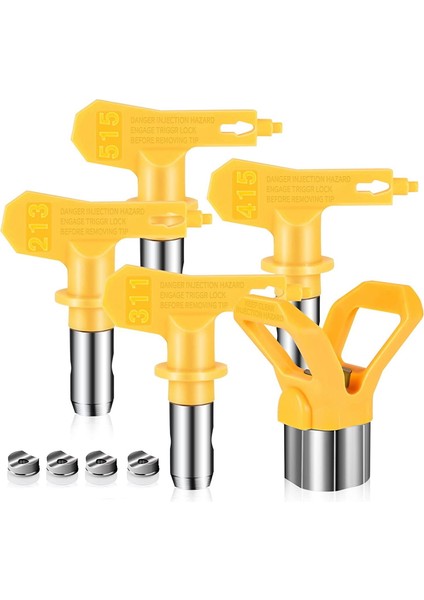 5 Parça Havasız Boya Püskürtme Ucu Koruma Memesi Koltuk Değiştirme Havasız Sprey Boya Ucu Memesi (213 311 415 515) (Yurt Dışından)