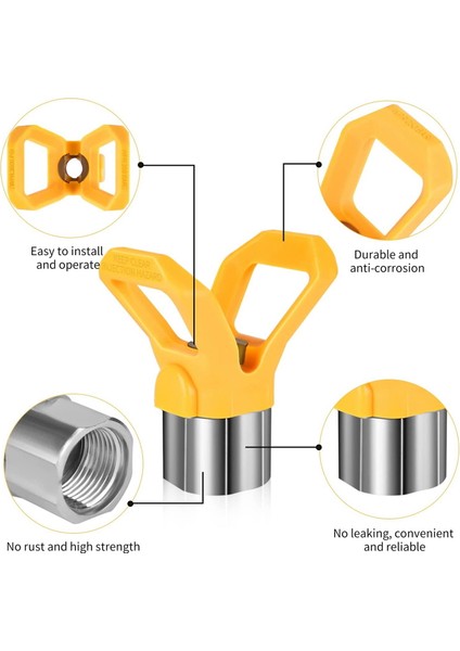 5 Parça Havasız Boya Püskürtme Ucu Koruma Memesi Koltuk Değiştirme Havasız Sprey Boya Ucu Memesi (213 311 415 515) (Yurt Dışından) fiyatları