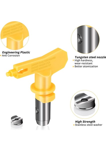 5 Parça Havasız Boya Püskürtme Ucu Koruma Memesi Koltuk Değiştirme Havasız Sprey Boya Ucu Memesi (213 311 415 515) (Yurt Dışından) modelleri