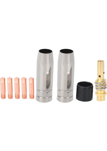 9 Adet/takım 15AK Mig/mag Kaynak Memesi Iletişim Ipuçları 0.8X25MM M6 Gaz Konektörü Tutucu Seti AD068+ (Yurt Dışından)