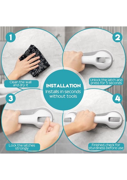 Duş Kolu Için Tutma Barları Güçlü Emiş Kupası Duş Sandalyesi Için Tutma Barı Güvenlik Barları Yaşlılar Için Banyo Tutma Barı (Yurt Dışından) modelleri