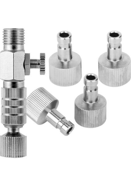 Dayanıklı Airbrush Hızlı Bırakma Kaplin Bağlantı Kesme Konnektörü Adaptörü Standart 1/8 Inç Fiş Bağlantısı (Yurt Dışından)