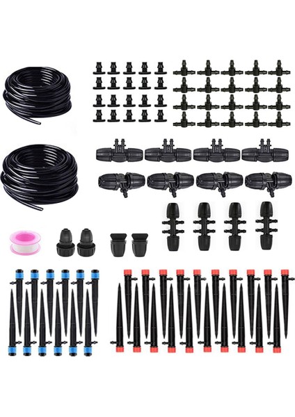 Damla Sulama Kiti Bahçe Yükseltilmiş Yataklar, Sera Için Geliştirilmiş Push-To-Connect Ayarlanabilir Damla Sulama Sistemi (Yurt Dışından)