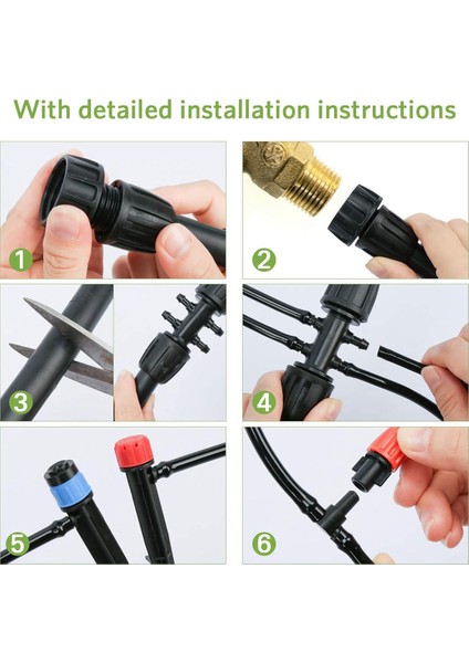 Damla Sulama Kiti Bahçe Yükseltilmiş Yataklar, Sera Için Geliştirilmiş Push-To-Connect Ayarlanabilir Damla Sulama Sistemi (Yurt Dışından) modelleri