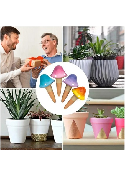 Bitki Sulama Kazıkları 4 Adet Sevimli Otomatik Bitki Sulamaları Bahçe Sulama Aparatı Kil Sulama Sivri Uçları Damlama (Yurt Dışından) fiyatları