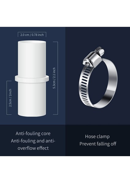 2 Parça Çamaşır Makinesi Tahliye Hortumu Konnektörleri Yı Uzatma Adaptörü ile 4 Adet Tahliye Hortumu Kelepçesi (Yurt Dışından) fırsatları
