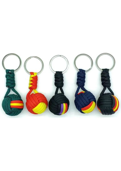 Kendini Savunma Aletleri, Ahşap Top, Açık Hava Şemsiye Ipi Örgü Anahtar Topu, Yedi Çekirdekli Şemsiye Ipi Anahtarlık Örgü (Yurt Dışından)