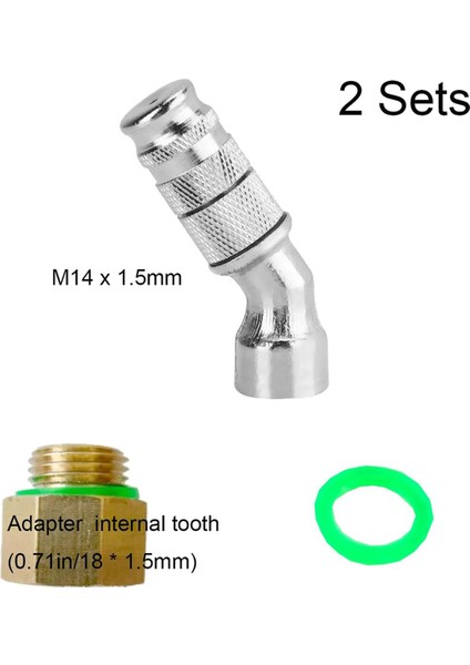 Ayarlanabilir Püskürtme Ucu Uçları 2 Takım Yüksek Basınçlı Sisleme Püskürtme Ucu 1,5 mm Açıklık (Yurt Dışından) modelleri