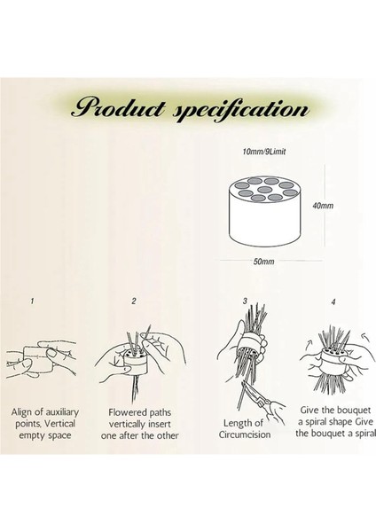 Spiral Ikebana Sap Tutucu, Vazo Için Yeniden Kullanılabilir Çiçek Izgarası, Çiçekler Için Çiçek Şekillendirici (S/bej-Sarı) (Yurt Dışından) indirimleri