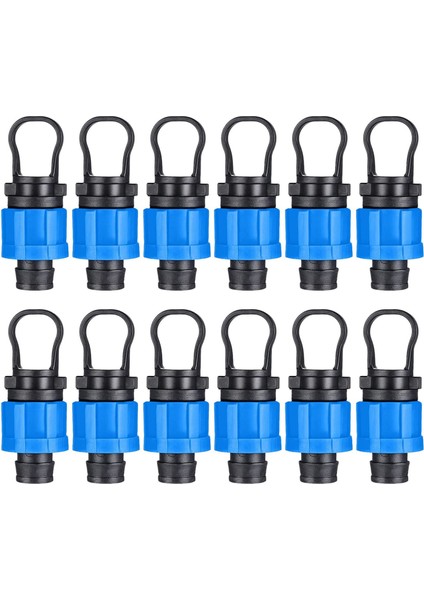 12 Adet Damla Sulama Boru Uç Kapağı Fişi 1/2 Inç Evrensel Uç Kapağı Bağlantısı, 16-17MM Damla Bant Borusu ile Uyumlu (Yurt Dışından)