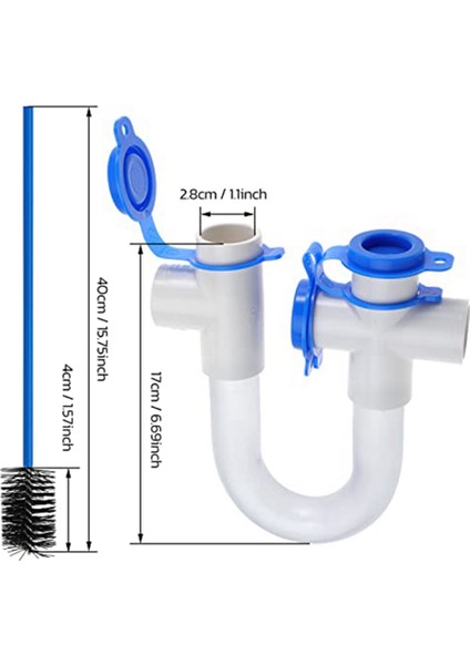 2pack 3/4ın Standart Yoğuşma Tuzağı, 16IN Temizleme Fırçası ile Pvc Şeffaf U Tuzağı, Hvac Sistemleri, Klima (Yurt Dışından) fırsatları