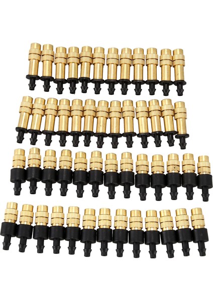 50 Adet Ayarlanabilir Püskürtücü Pirinç Sisleme Memesi Atomize Yağmurlama Mini Damla Bahçe Sulama Sulama Spreyi (Yurt Dışından)