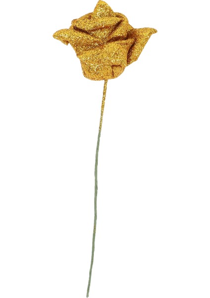 7 Adet Köpük Parıltılı Yapay Gül Dekor, Altın (Yurt Dışından) fiyatları