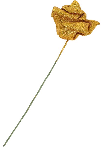 7 Adet Köpük Parıltılı Yapay Gül Dekor, Altın (Yurt Dışından) fırsatları