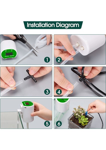 Akıllı Sulama Makinesi Dijital Sulama Sistemi Bahçe Aletleri Su Zamanlayıcısı Ayarlanabilir Yağmurlama (B) (Yurt Dışından)