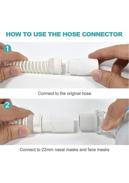 Airmini Pro Hortum Bağlantısı Için Airmini Hortumunu Herhangi Bir 22 mm Burun Maskesine Veya Tam Yüz Maskesi Modeline Bağlayın 2 Adet (Yurt Dışından) fiyatları