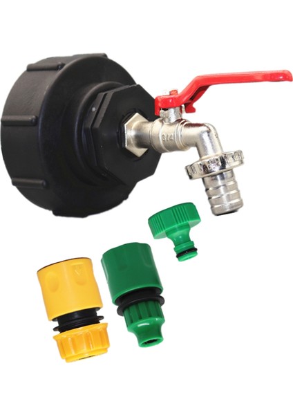 Ibc Çıkış Musluğu 3/4 Inç Ibc Adaptörü S100X8 Pirinç Ibc Küresel Çıkış Vanası Musluk Çıkış Yağmur Fıçı Tankı Aksesuarları (Yurt Dışından)
