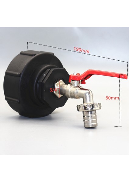 Ibc Çıkış Musluğu 3/4 Inç Ibc Adaptörü S100X8 Pirinç Ibc Küresel Çıkış Vanası Musluk Çıkış Yağmur Fıçı Tankı Aksesuarları (Yurt Dışından) fiyatları