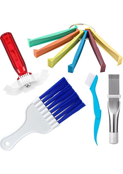 5 Adet Klima Fin Temizleyici Seti, Fcr6 Fin Tarak Kondenser, Hava Çıkış Temizleyici Evaporatör Radyatör Tamir Temiz Araç Seti (Yurt Dışından)