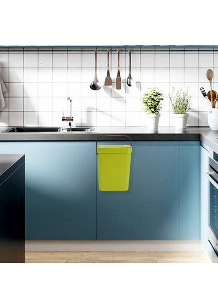 Lavabo Altında Kapaklı Çöp Kovası Yeşil Çöp Kutusu Plastik Çöp Sepeti Banyo / Ofis Için Asılı Çöp Kutusu, Mutfak Için Atık Kompost Kutusu Yatak Odası Için Küçük Çöp Kutusu 0.8 Galon (Yurt Dışından) fırsatları