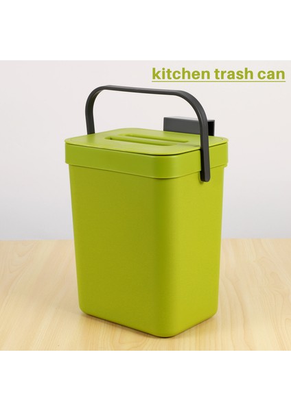 Lavabo Altında Kapaklı Çöp Kovası Yeşil Çöp Kutusu Plastik Çöp Sepeti Banyo / Ofis Için Asılı Çöp Kutusu, Mutfak Için Atık Kompost Kutusu Yatak Odası Için Küçük Çöp Kutusu 0.8 Galon (Yurt Dışından) indirimleri