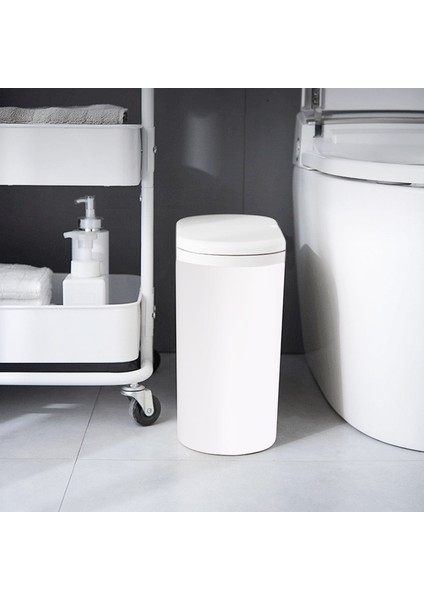Plastik Dar Tip Mutfak Çöp Kutusu Tuvalet Pres Tipi Çöp Kutusu Çöp Kovası Banyo Çöp Kutusu Sepeti Çöp Kovası Beyaz (Yurt Dışından) fiyatları