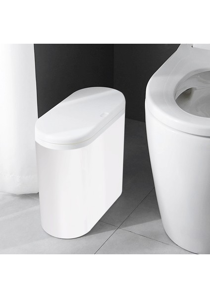 Plastik Dar Tip Mutfak Çöp Kutusu Tuvalet Pres Tipi Çöp Kutusu Çöp Kovası Banyo Çöp Kutusu Sepeti Çöp Kovası Beyaz (Yurt Dışından) modelleri