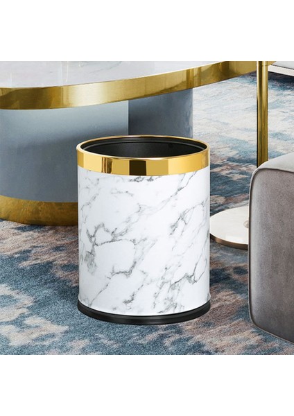 Çöp Tenekesi, Mermer Desen 10L Çöp Tenekesi Kutusu Kova Çapı Çöp Kutuları Oturma Odası Banyo Mutfak Çöp Kovası Çöp Kutusu (Yurt Dışından) fiyatları