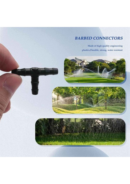Damla Sulama Dikenli Konnektörler, Evrensel Dikenli Tee Bağlantı Parçaları 100 Adet, 1/4 Inç Damlama Borusuna Uygun (4/7mm Tee Boru) (Yurt Dışından) modelleri