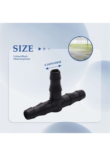 Damla Sulama Dikenli Konnektörler, Evrensel Dikenli Tee Bağlantı Parçaları 100 Adet, 1/4 Inç Damlama Borusuna Uygun (4/7mm Tee Boru) (Yurt Dışından) indirimleri