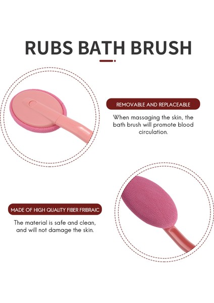 2 Pembe ve Mavi Sırt Masajı ve Masaj Banyo Fırçası Kolay Losyon Aplikatörü, Ekstra Uzun Sap, Vücut Bakımı Için Harika (Yurt Dışından) indirimleri