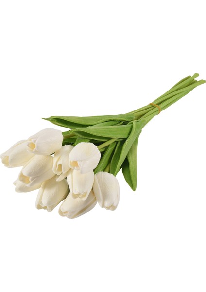 20 Adet Beyaz 13.8 Inç Yapay Laleler Çiçekler Parti Dekorasyonu, Düğün Ev Dekorasyonu (Yurt Dışından)